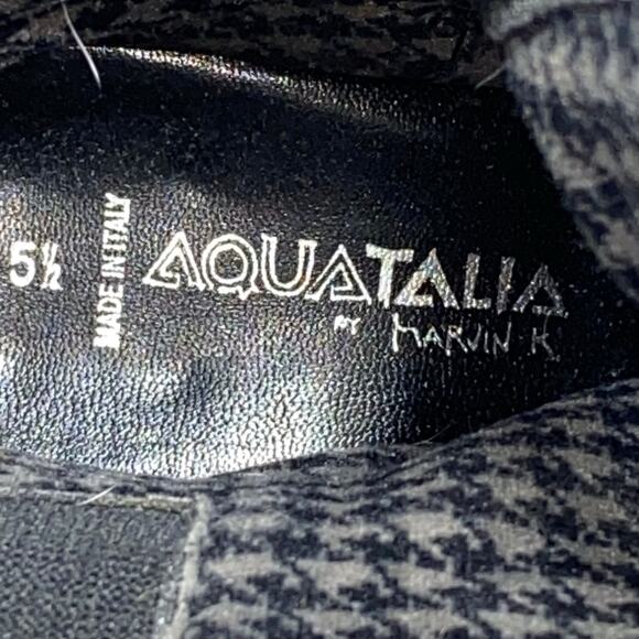 Aquatalia Women's Black Leather 2 Tone Riding Boots Size 5.5 - Picture 10 of 12